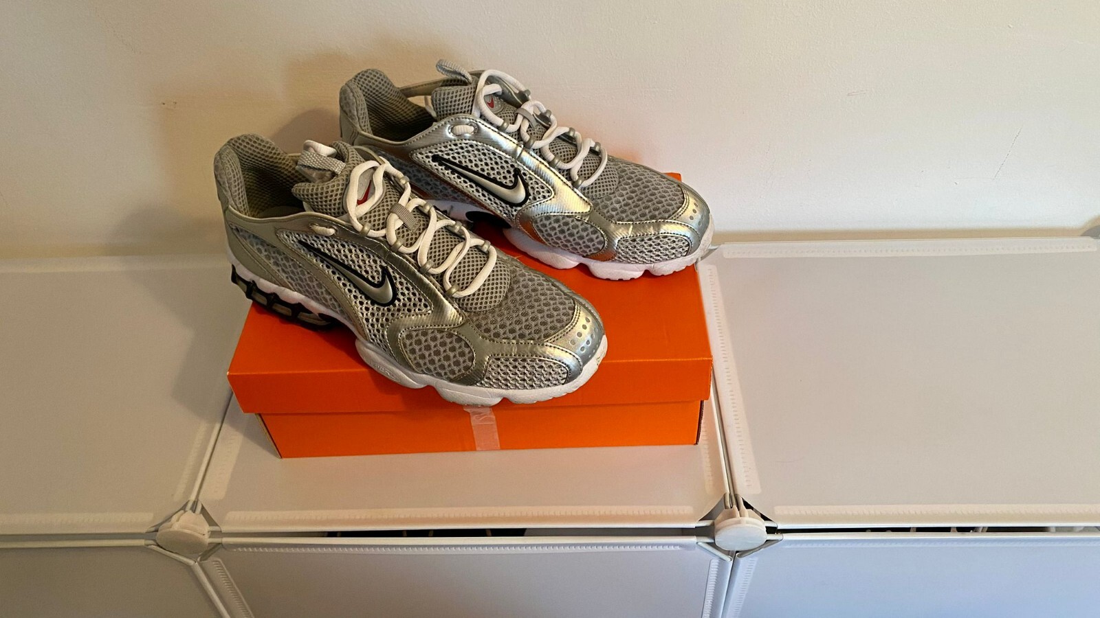 Nike Air Zoom Spiridon Cage 2 Metallic Silver Men's CJ1288-001  US10-UK9-28cm | eBay.de